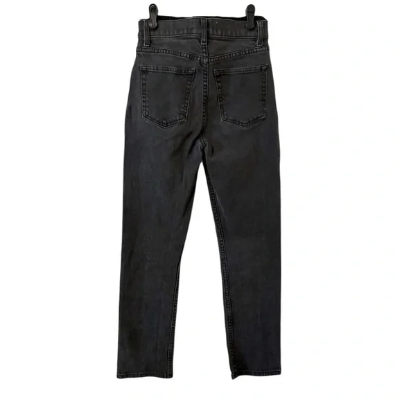 Reformation Liza High Rise Straight Jeans in Washed Black Size 24 - Picture 7 of 9